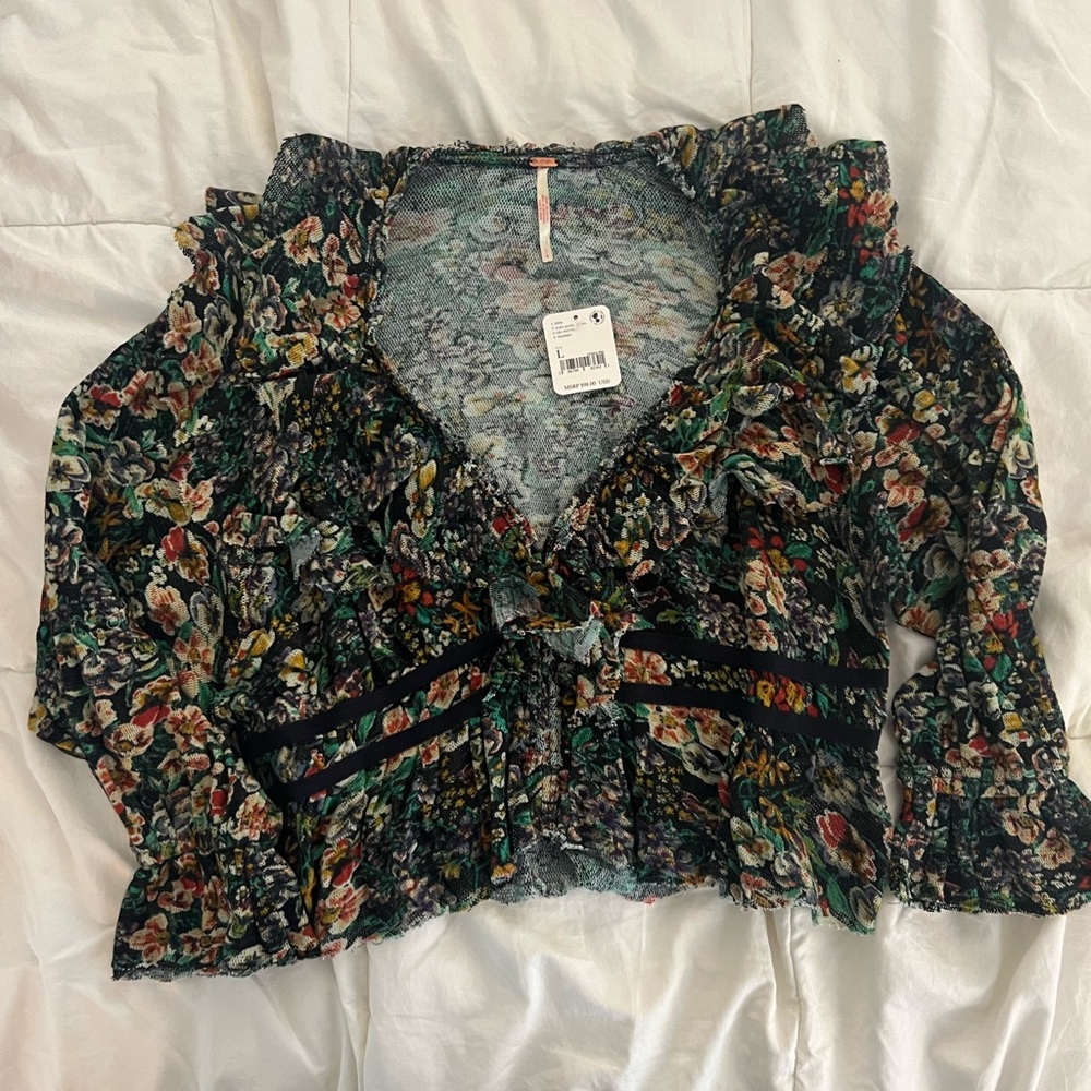 Free people Rudi Ruffle Top blouse - Night Garden